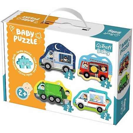 TREFL 36071 Puzzle Baby Classic Pojazdy i zawody 2+