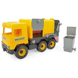 WADER 32123 Middle Truck - Śmieciarka żółta