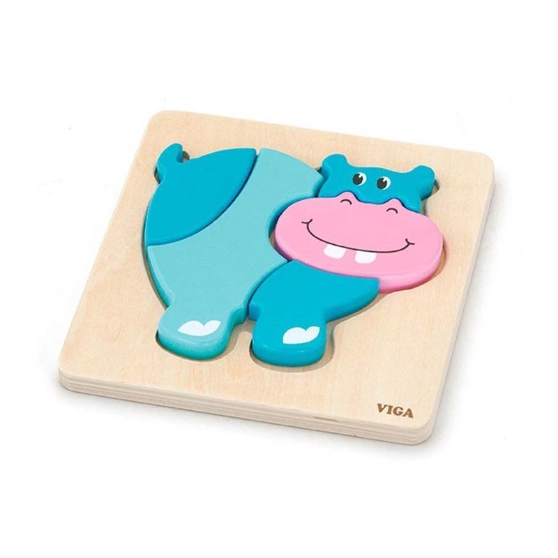 Viga 59932 Pierwsze puzzle maluszka - hipopotam (box)