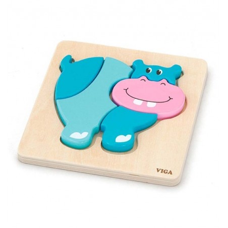 Viga 59932 Pierwsze puzzle maluszka - hipopotam (box)