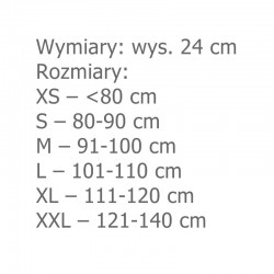B.O.511/XXL Poporodowy pas brzuszny XXL- profilowany tabela rozmiarów